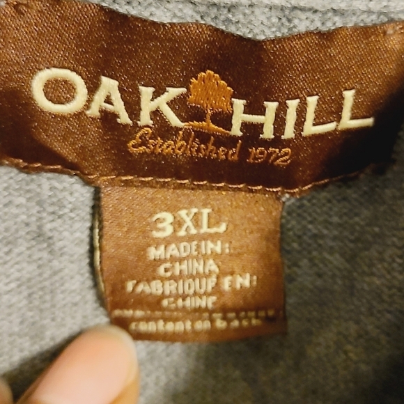 Oakhill | Men's Gray and Navy Argyle Sweater (Size 3XL) - Picture 2 of 15